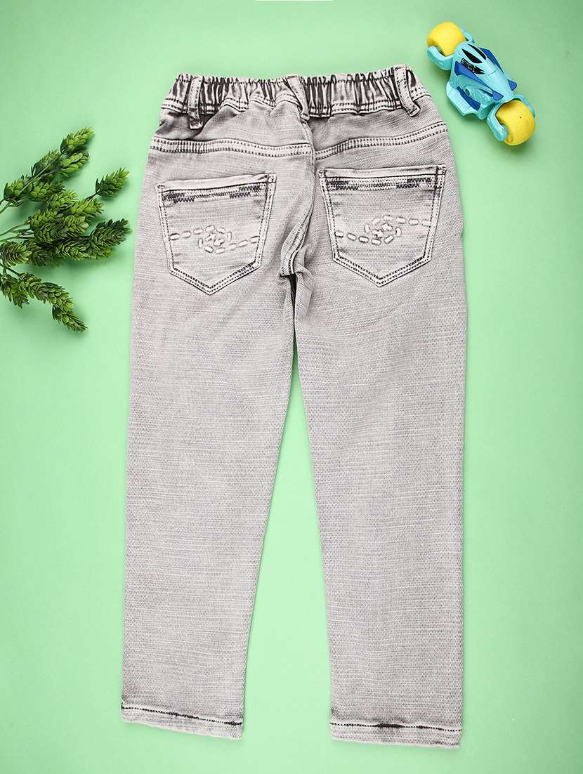 boys solid mid rise slim fit jean - 22005128 -  Standard Image - 1