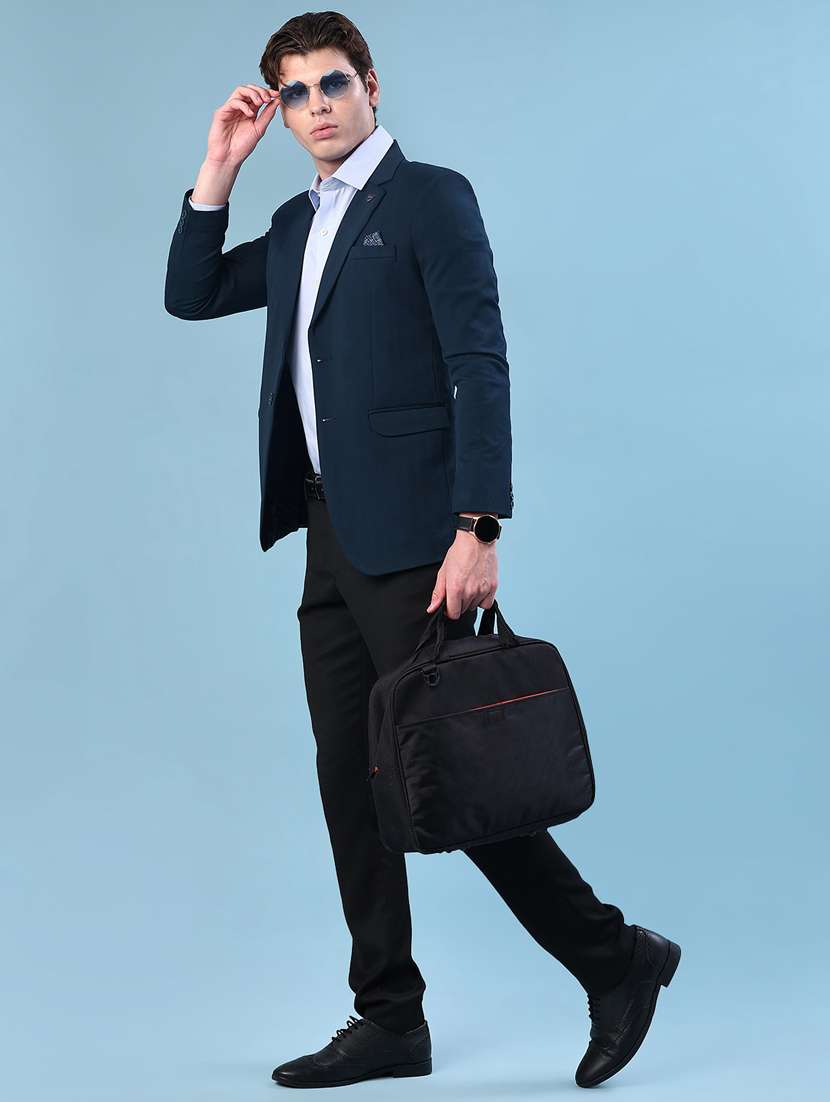 men solid lapel collar single breasted casual blazer - 22005197 -  Standard Image - 4