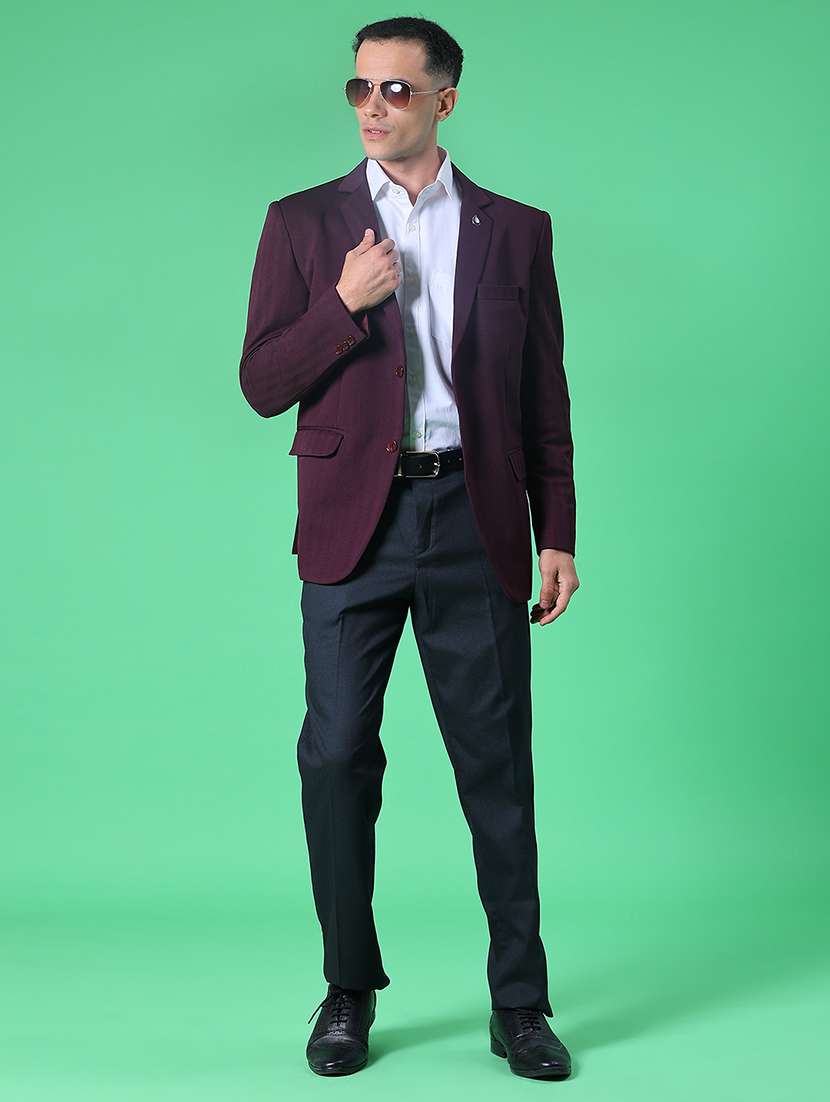 men solid single breasted casual blazer - 22005200 -  Standard Image - 4