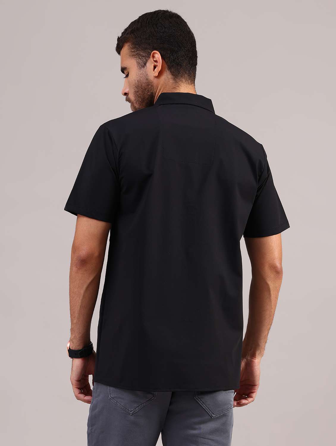 men printed collared short sleeve shirt - 22005330 -  Standard Image - 4