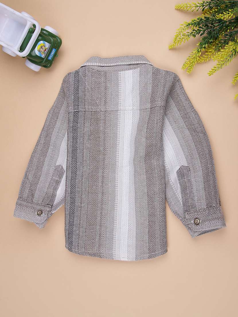 boys self designed collared long sleeve shirt - 22005346 -  Standard Image - 1