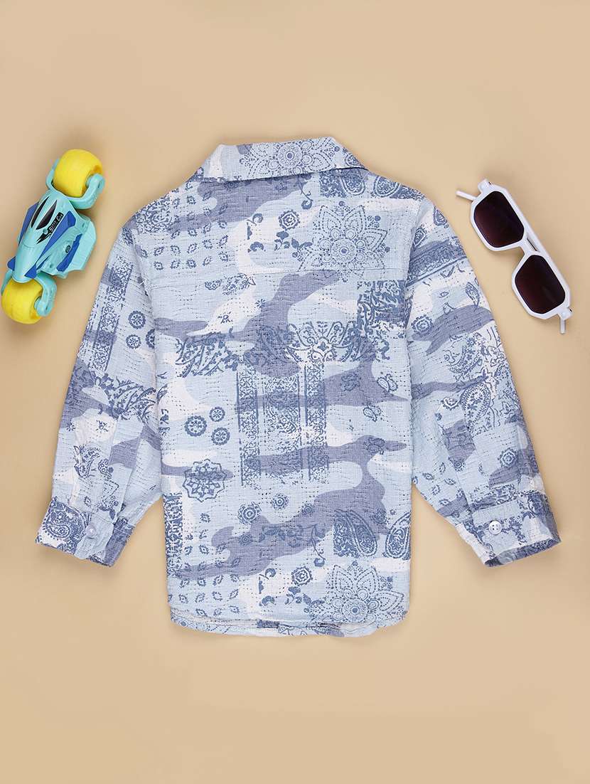 boys printed long sleeve casual shirt - 22005347 -  Standard Image - 1