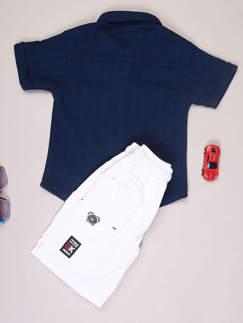 boys printed shirt & shorts casual wear set - 22005370 -  Standard Image - 1