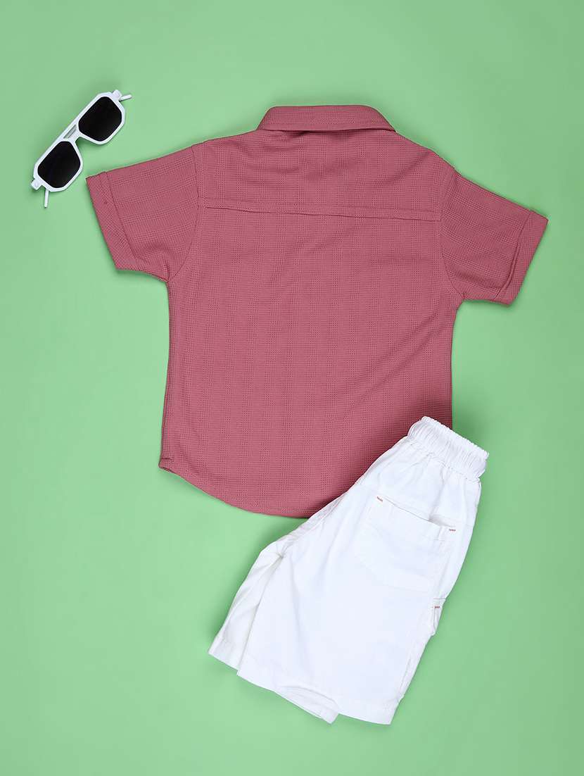 boys printed shirt & shorts casual wear set - 22005371 -  Standard Image - 1
