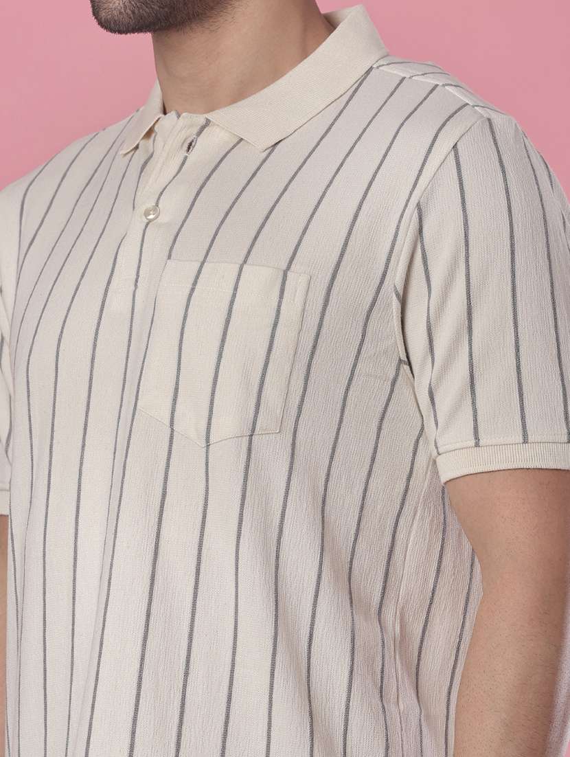 men striped short sleeve regular fit polo t-shirt - 22005386 -  Standard Image - 4