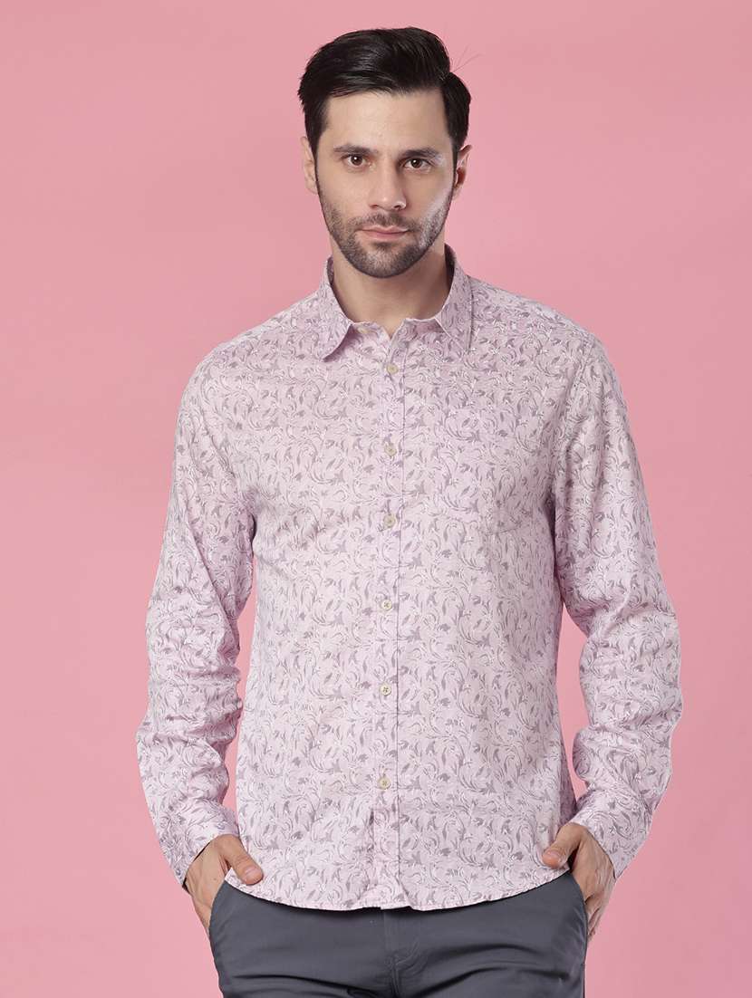 men printed long sleeve regular fit shirt - 22005416 -  Standard Image - 1