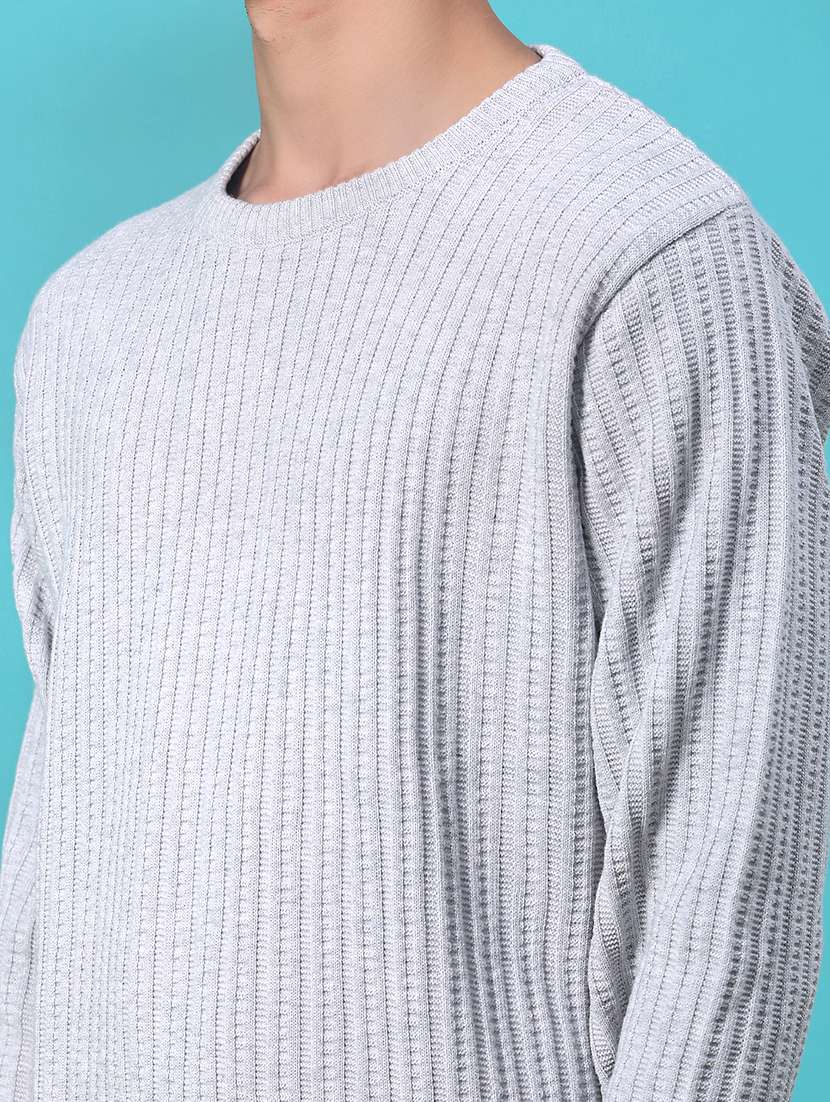 men self design long sleeve regular fit pullover  - 22005418 -  Standard Image - 4
