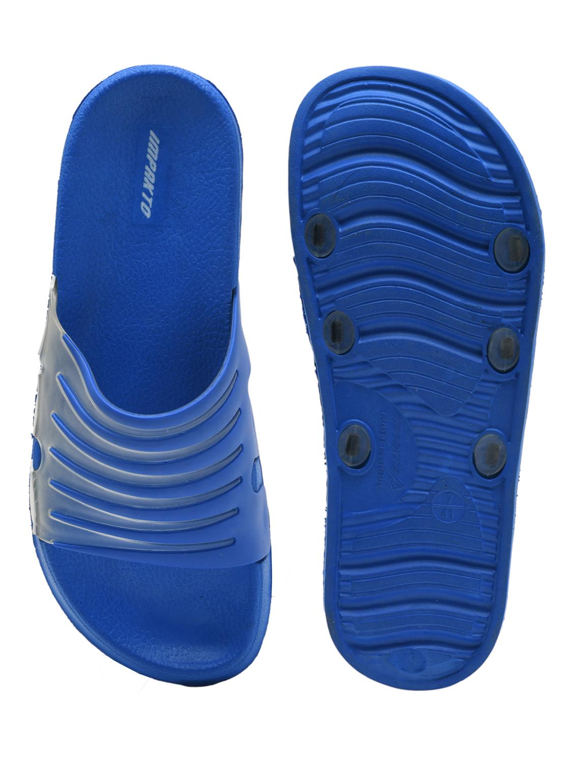 men blue slip on slider - 22005965 - Standard Image - 4