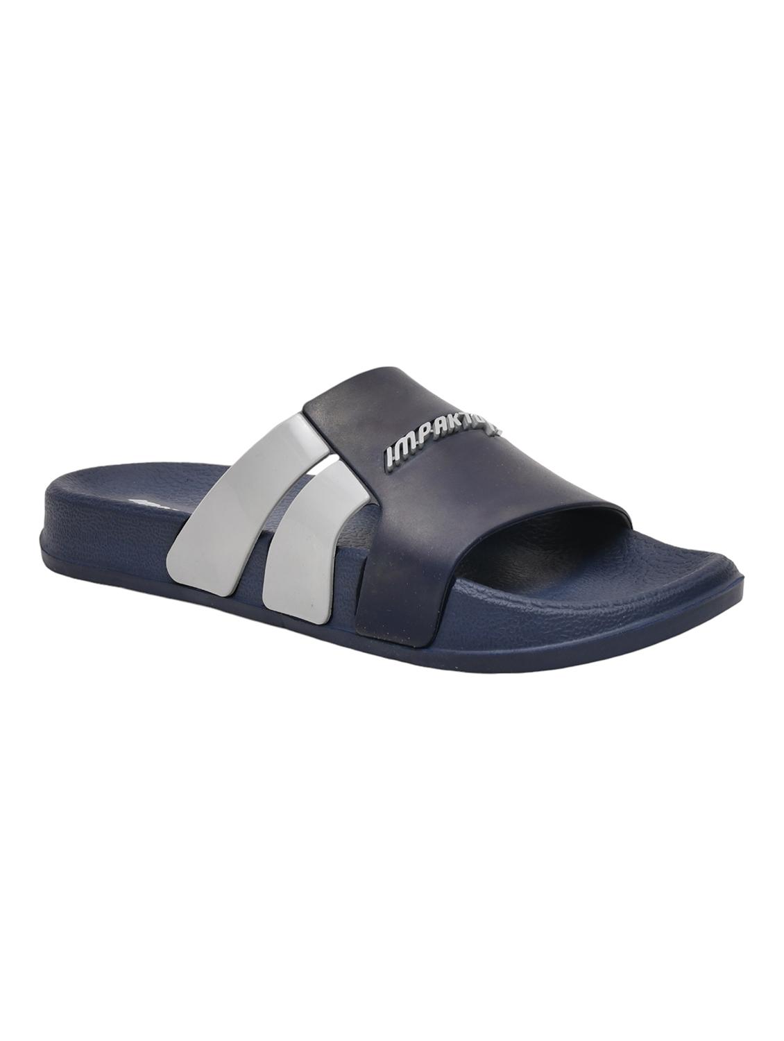 men blue slip on slider - 22005969 -  Standard Image - 1