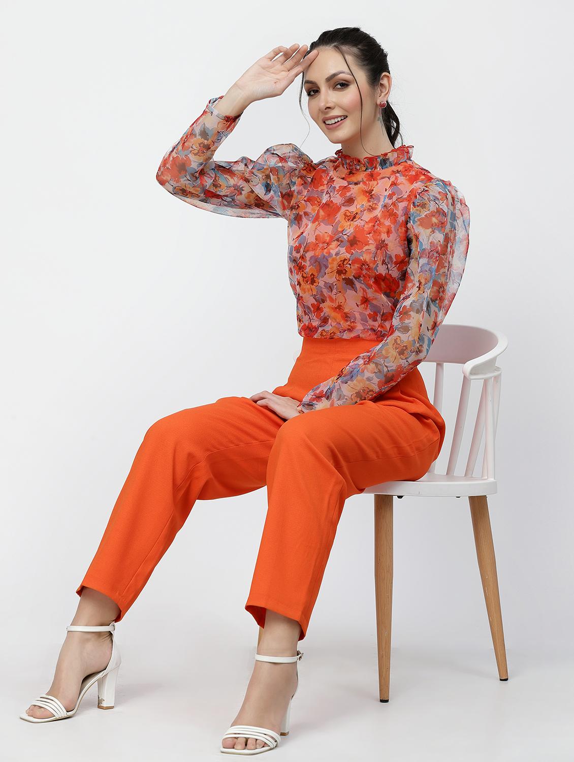 women floral print puff sleeve top - 22006036 - Standard Image - 4