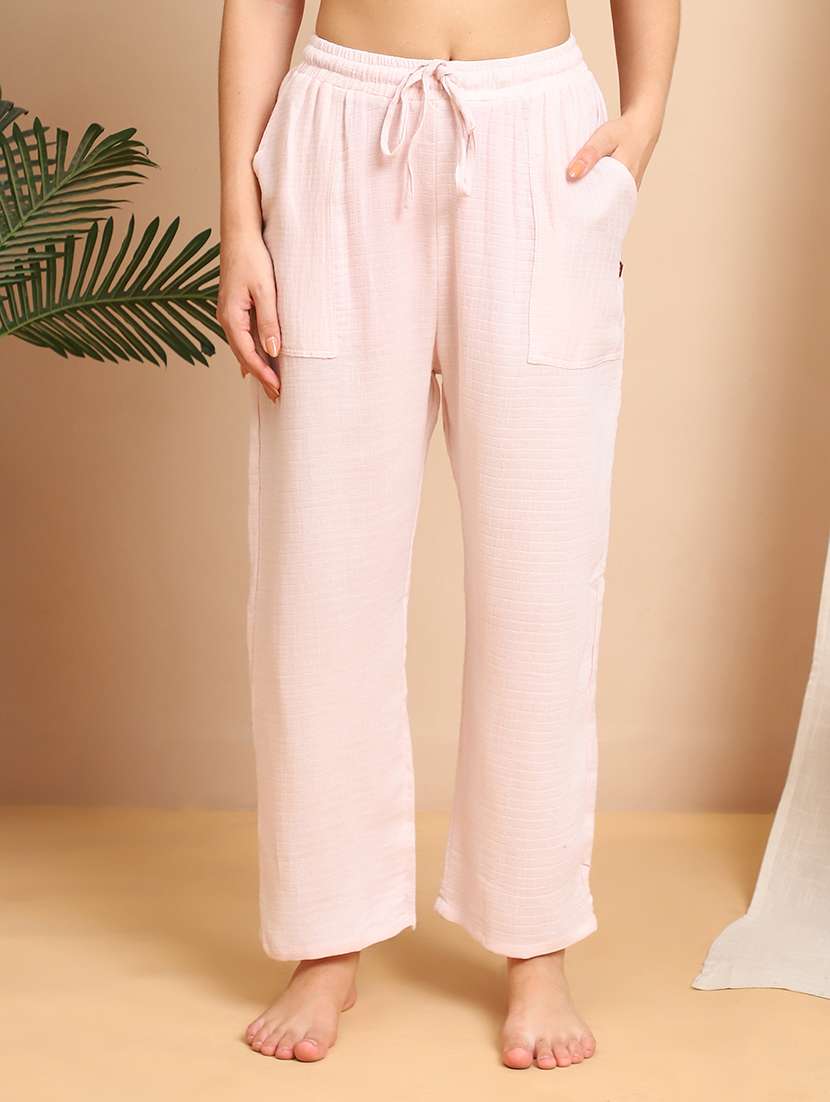 women pack of 2 solid loungewear pyjama - 22006055 -  Standard Image - 1