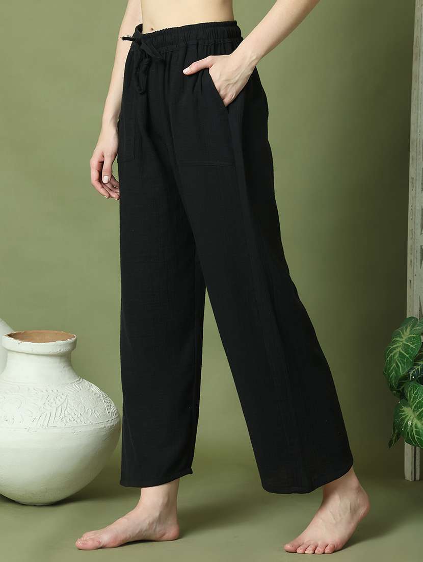 women pack of 2 solid loungewear pyjama - 22006055 -  Standard Image - 4