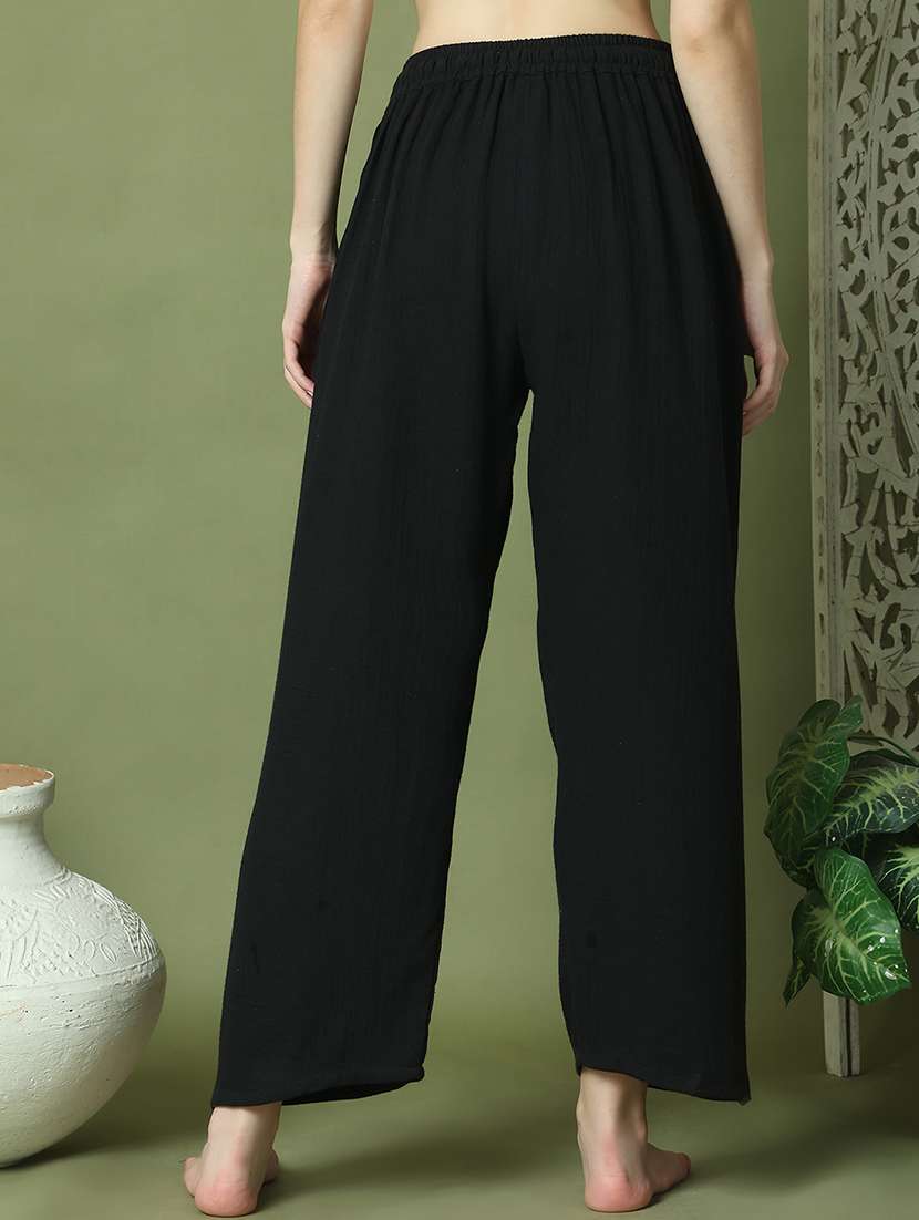 women pack of 2 solid loungewear pyjama - 22006055 -  Standard Image - 6