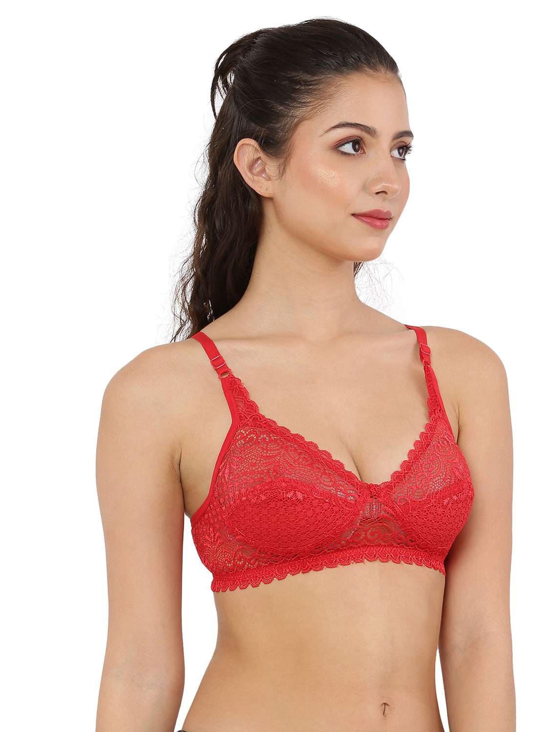 women pack of 2 non padded lace bra - 22006175 -  Standard Image - 1