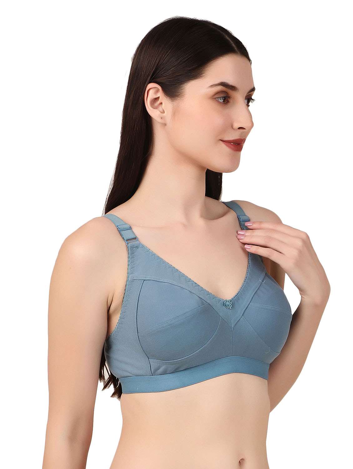 women pack of 2 solid non padded bra - 22006178 -  Standard Image - 1