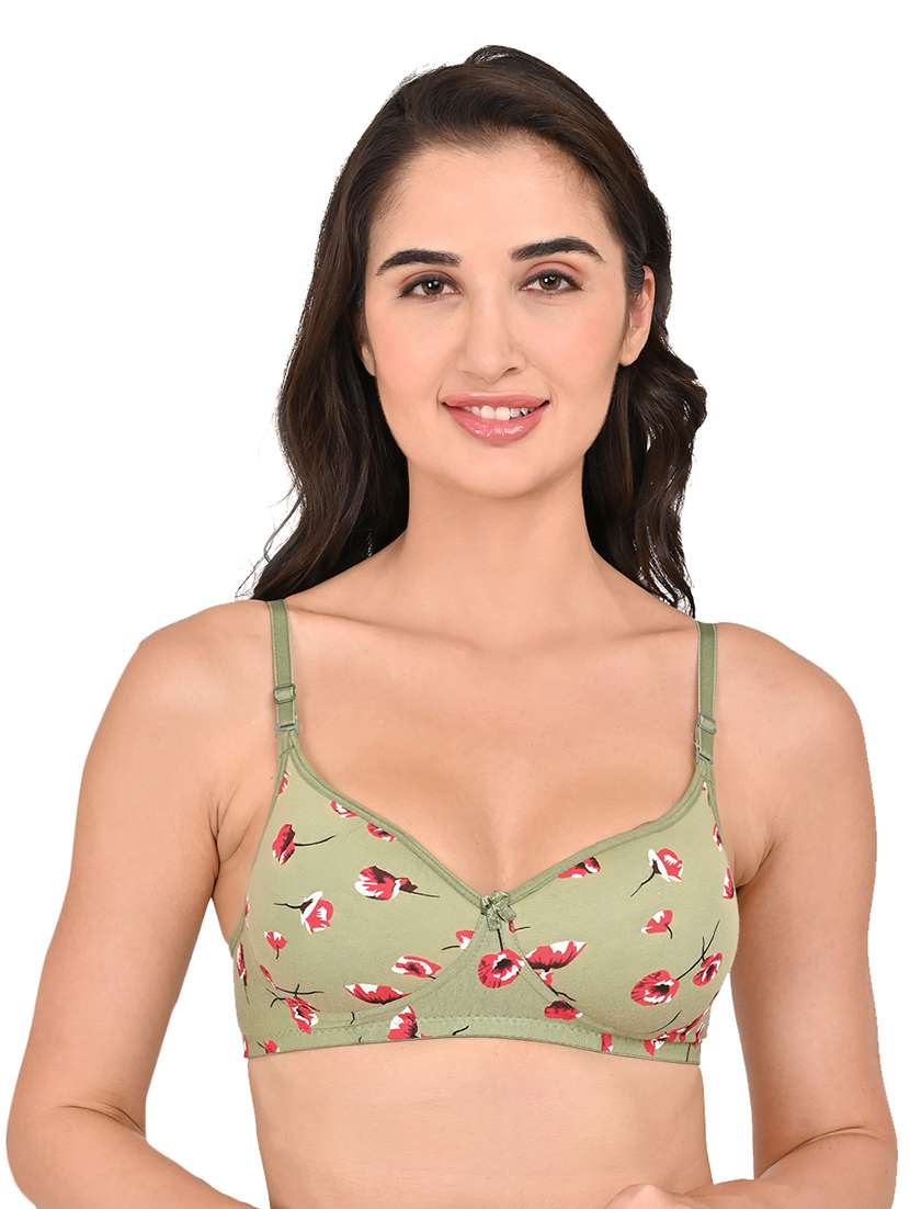 women pack of 2 printed non padded t-shirt bra - 22006180 -  Standard Image - 1