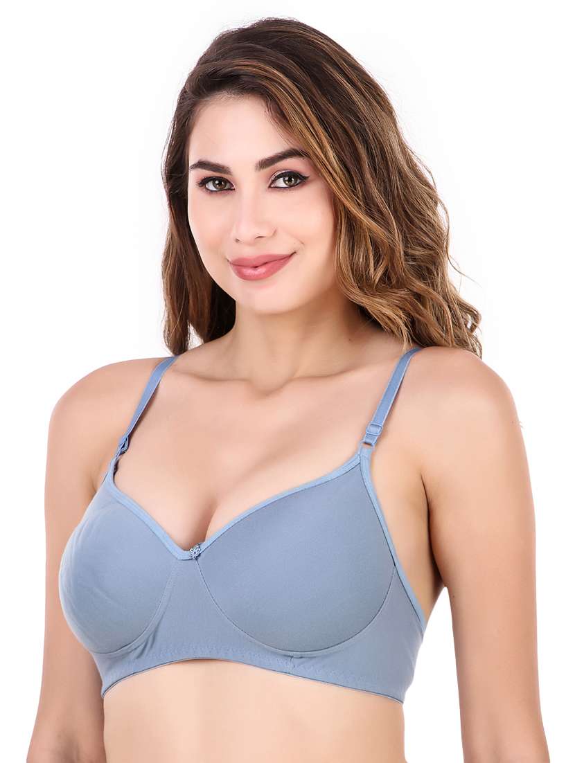 women pack of 2 solid non padded bra - 22006184 -  Standard Image - 1