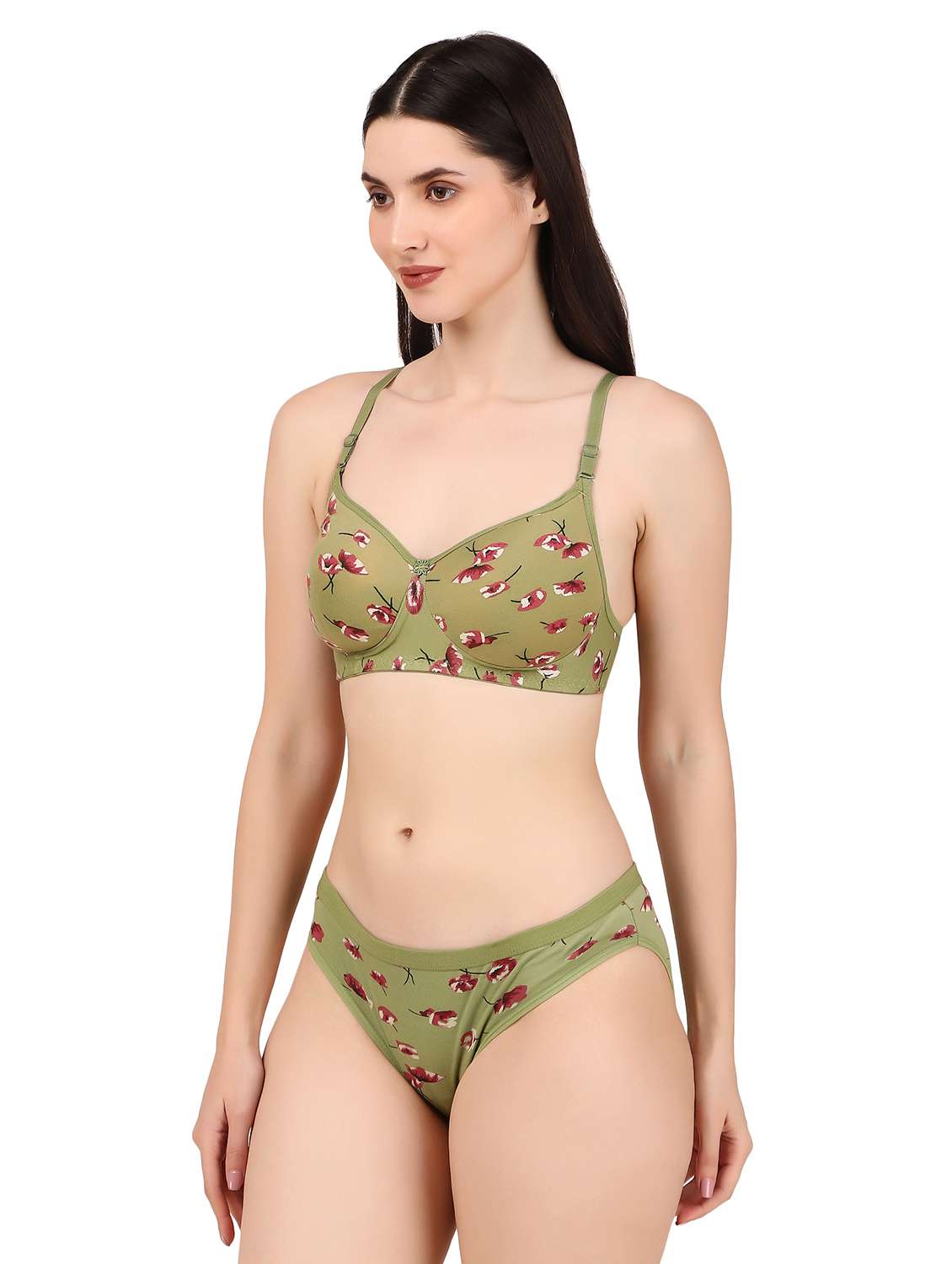 women printed bra and panty set - 22006203 -  Standard Image - 1