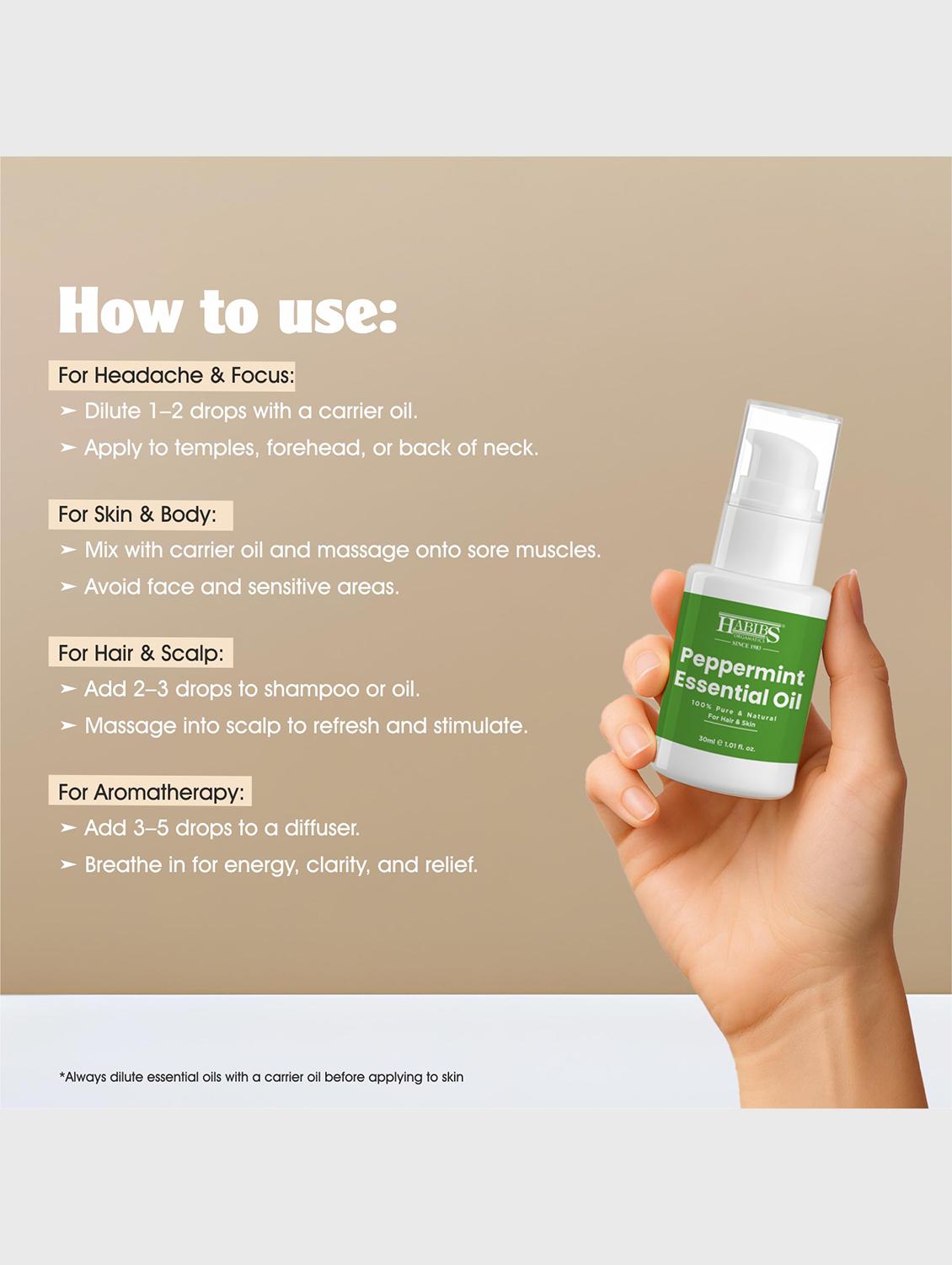 peppermint essential oil - 100% undiluted, therapeutic grade for energy, headaches & digestion 30ml - 22006213 - Standard Image - 6
