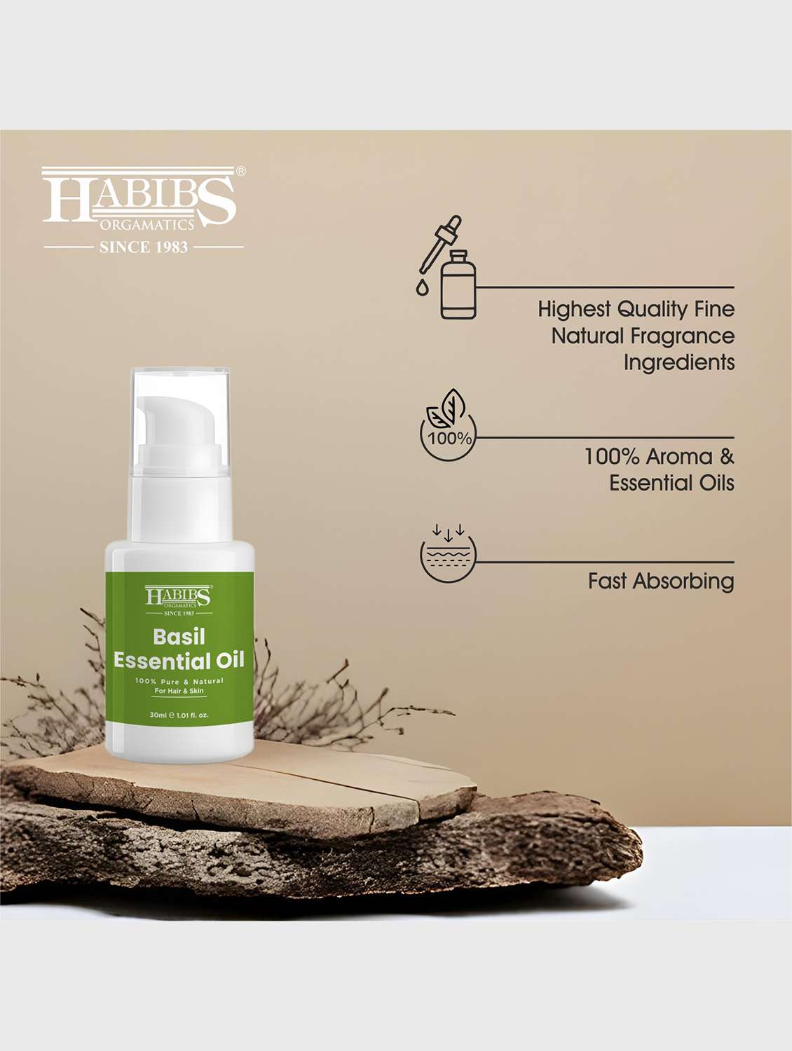 basil essential oil - 100% undiluted, therapeutic grade for stress relief & mental clarity 30ml - 22006223 - Standard Image - 4