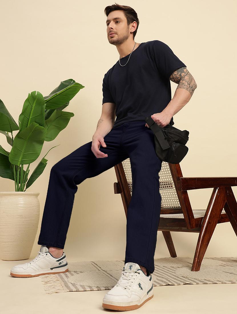 men plain mid rise full length jeans - 22006236 - Standard Image - 4