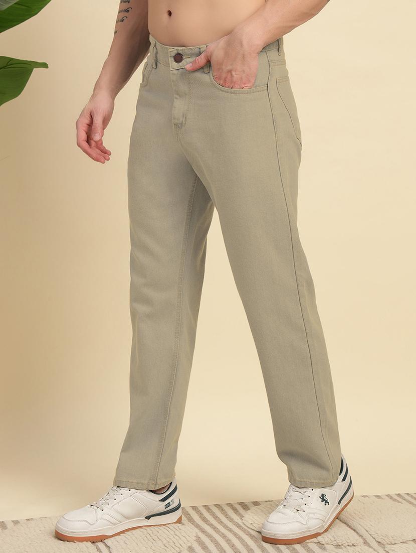 men plain mid rise full length jeans - 22006237 -  Standard Image - 1