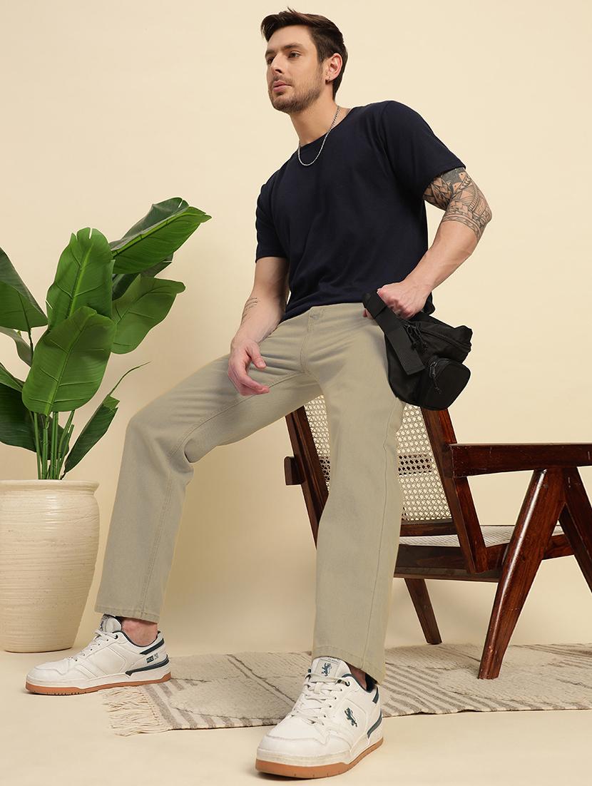 men plain mid rise full length jeans - 22006237 - Standard Image - 4