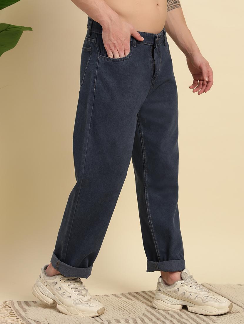 men plain mid rise full length jeans - 22006238 -  Standard Image - 1
