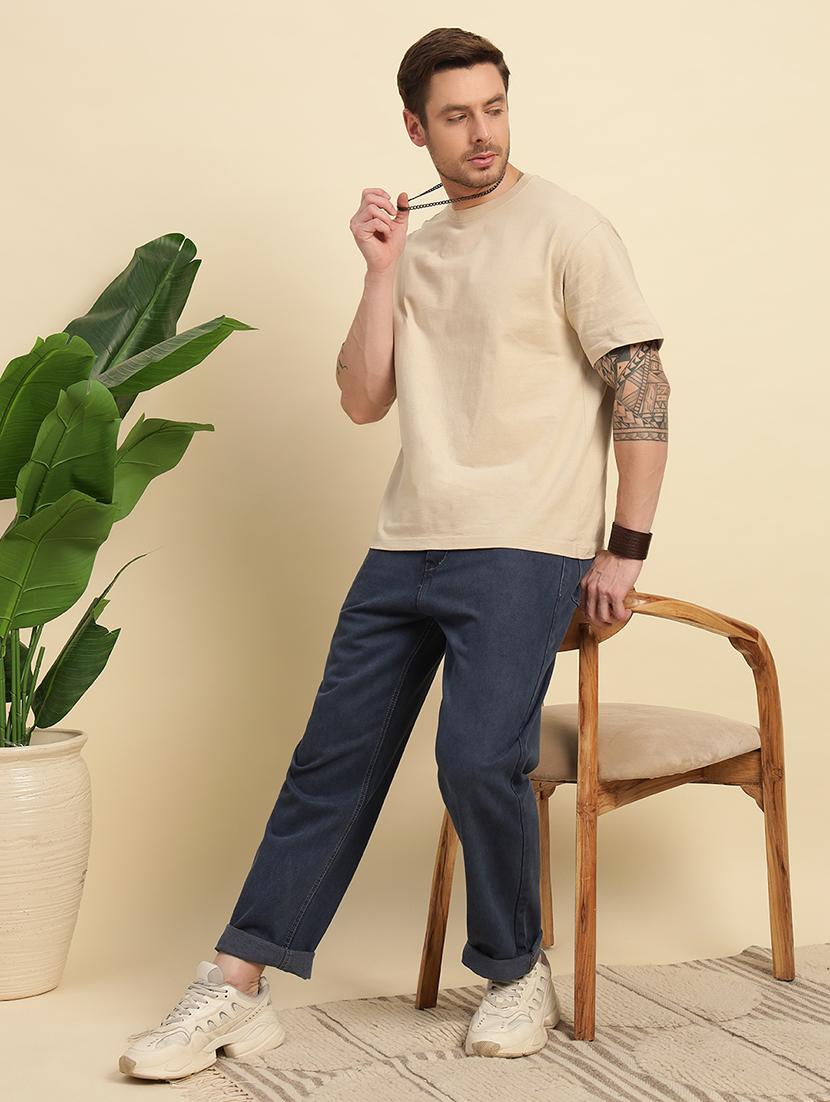 men plain mid rise full length jeans - 22006238 - Standard Image - 4