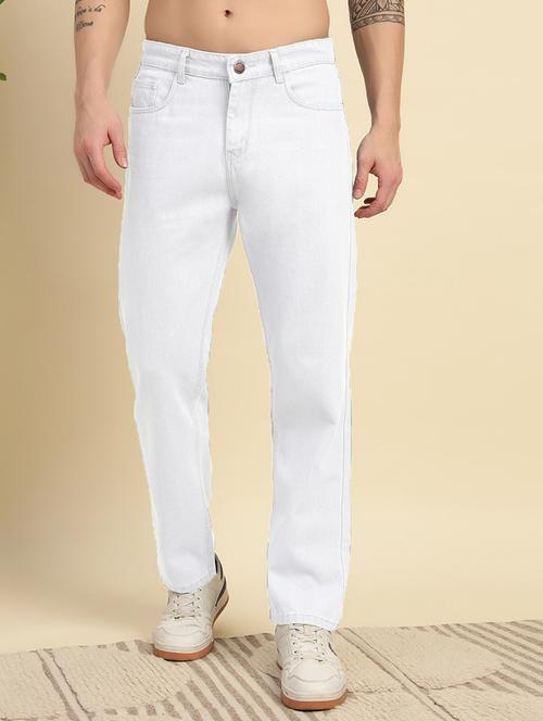men plain mid rise full length jeans - 22006240 -  Standard Image - 0