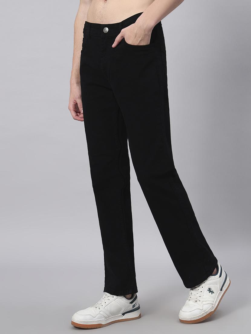 men plain mid rise full length straight fit jeans - 22006247 - Standard Image - 1