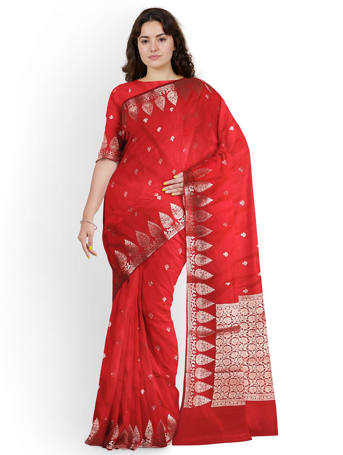women self design banarasi saree with blouse - 22006277 - Zoom Image - 0
