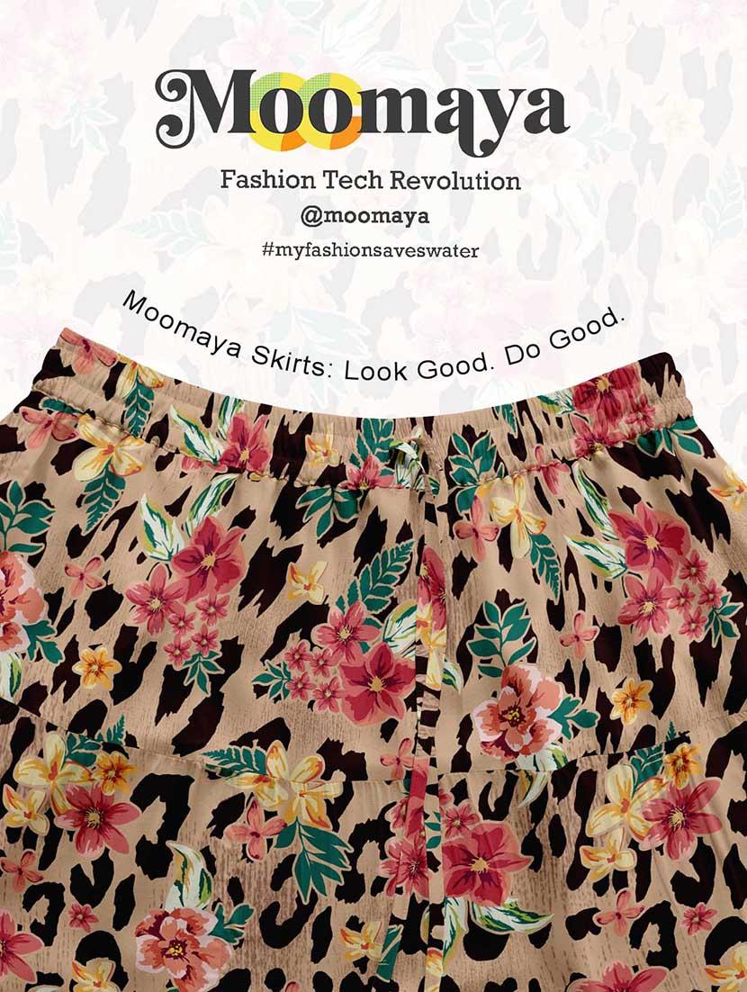 women floral printed high rise maxi tiered skirt - 22006295 - Standard Image - 4