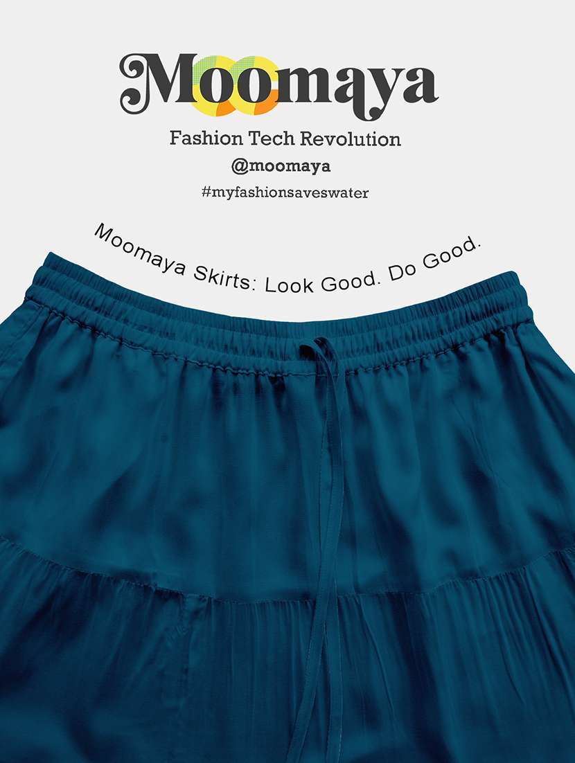 women solid high rise maxi tiered skirt - 22006305 -  Standard Image - 4