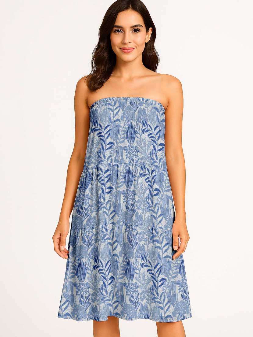 women printed high rise maxi tiered skirt - 22006322 - Standard Image - 4