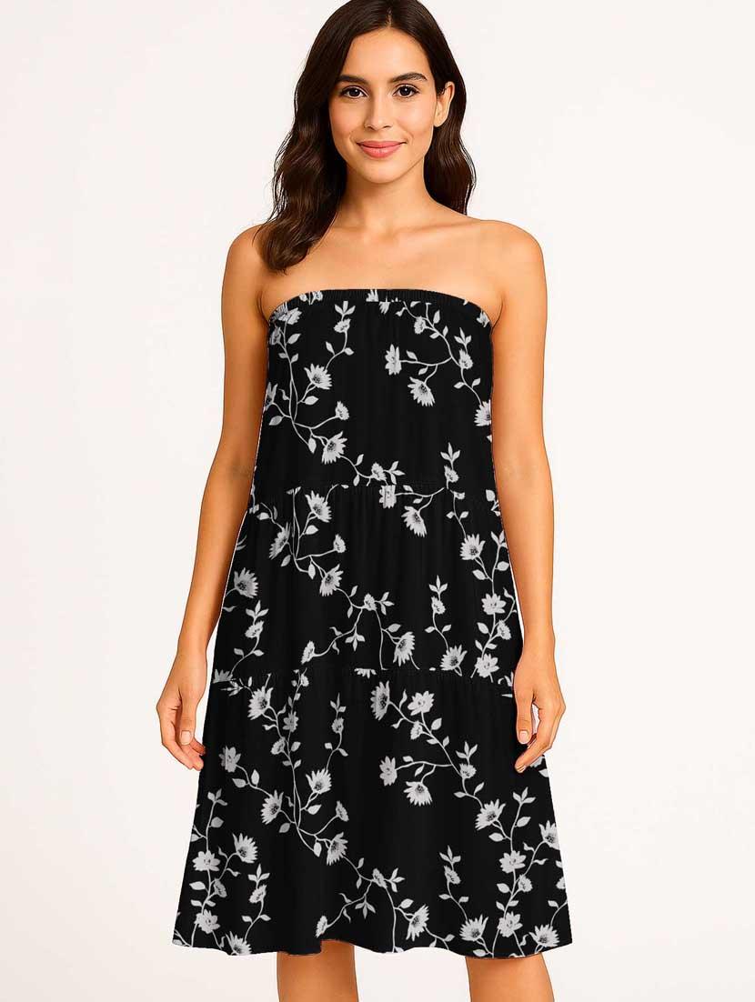 women floral printed high rise maxi tiered skirt - 22006323 - Standard Image - 4