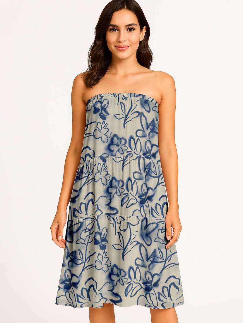women floral printed high rise maxi tiered skirt - 22006324 - Standard Image - 4