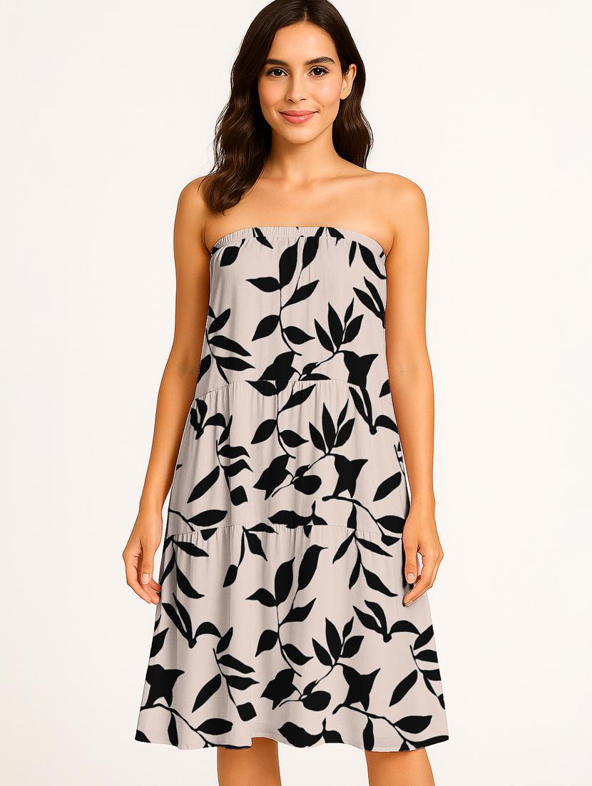women printed high rise maxi tiered skirt - 22006325 - Standard Image - 4