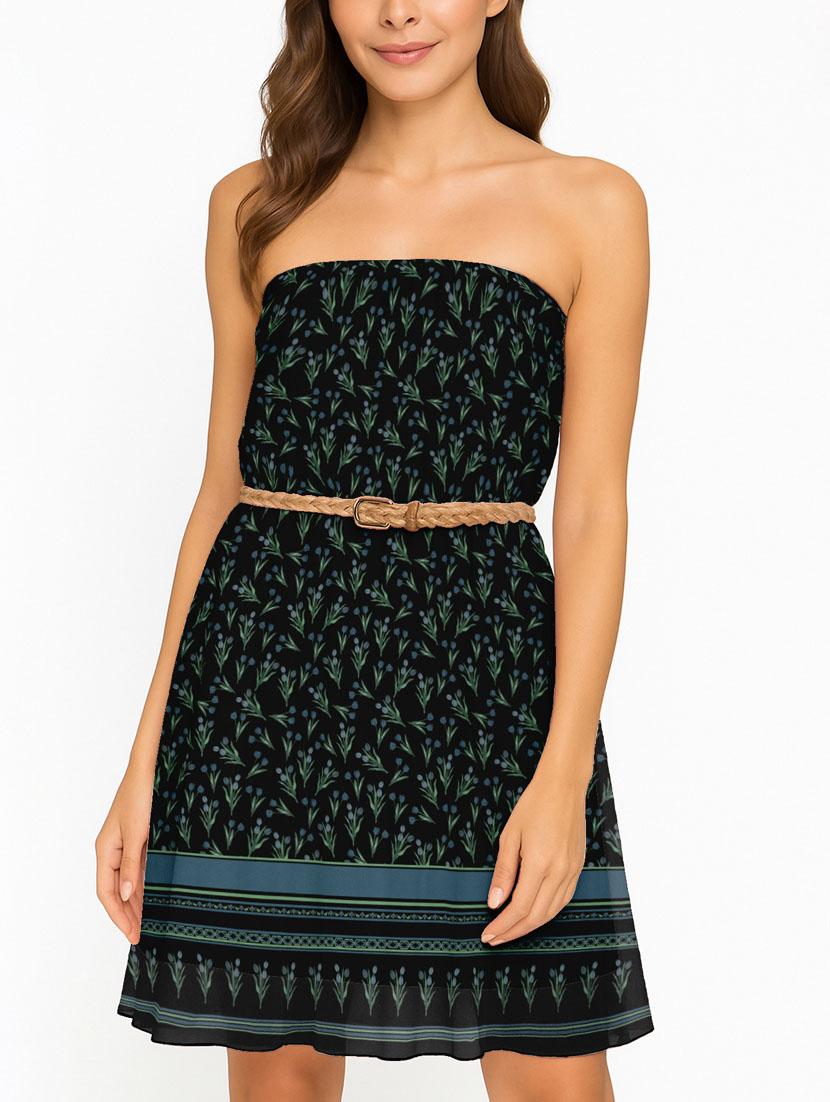 women floral printed high rise maxi flared skirt - 22006340 - Standard Image - 4