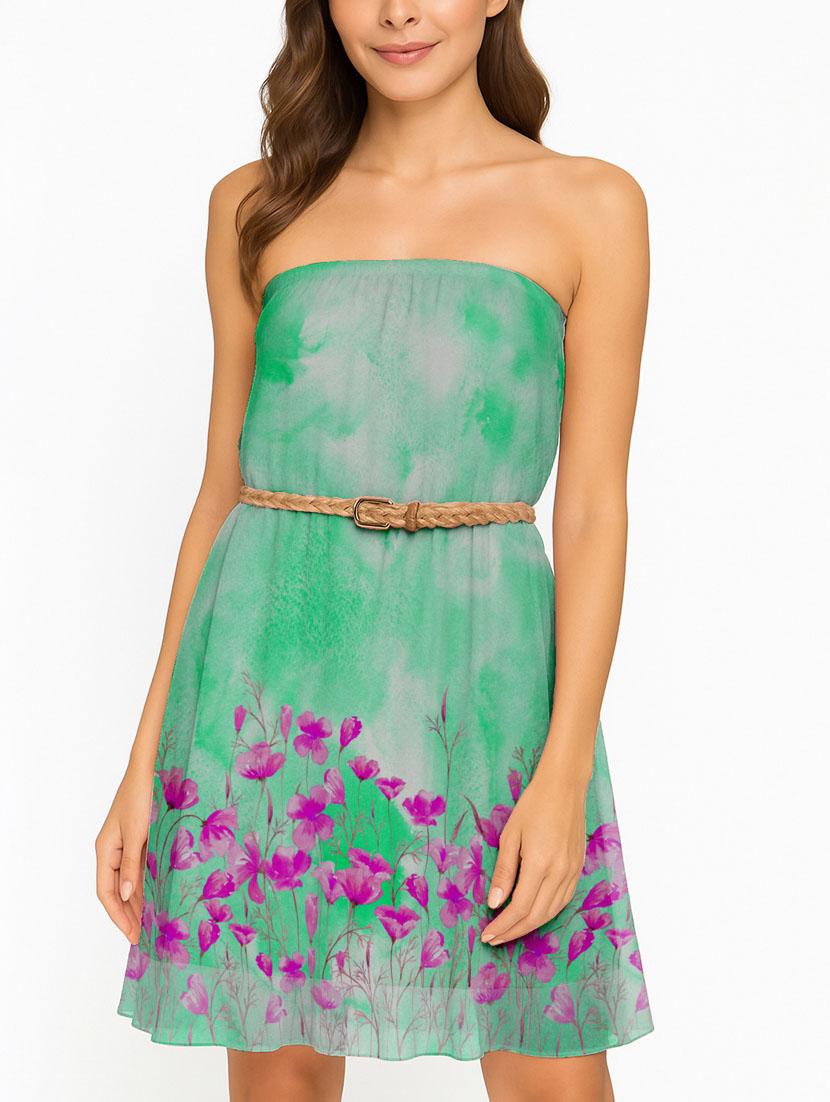 women floral printed high rise maxi flared skirt - 22006341 - Standard Image - 4
