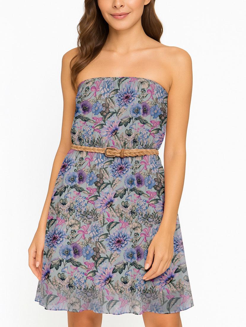 women floral printed high rise maxi flared skirt - 22006344 - Standard Image - 4