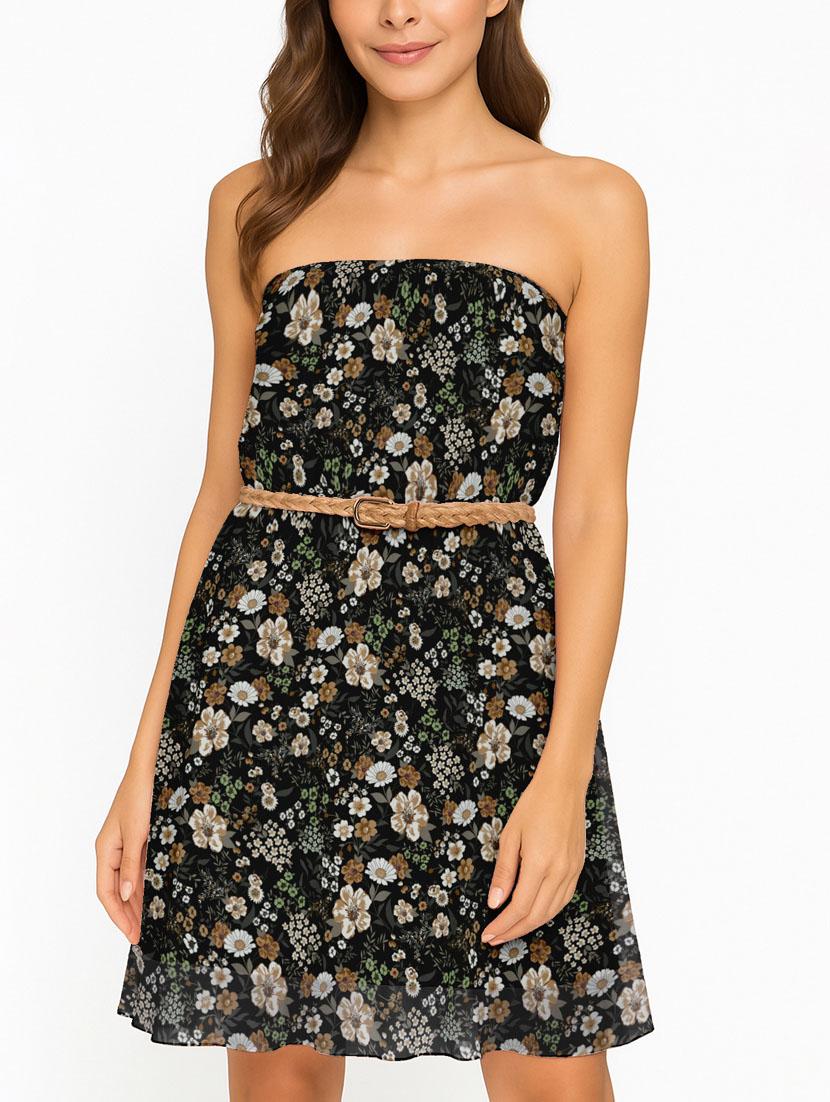 women floral printed high rise maxi flared skirt - 22006345 - Standard Image - 4