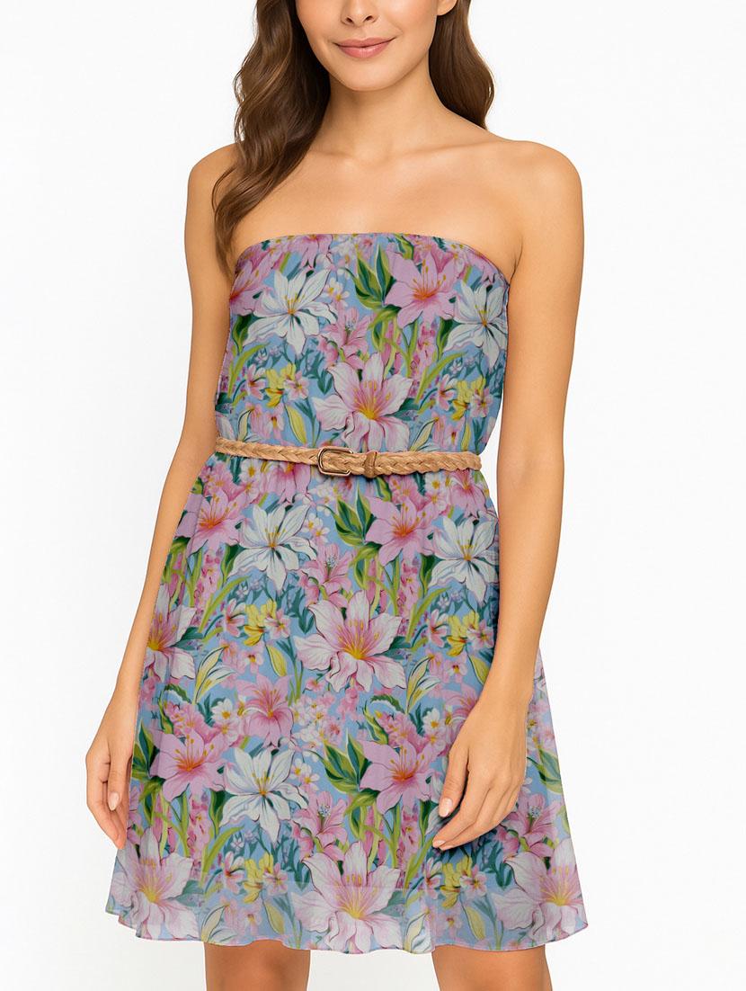 women floral printed high rise maxi flared skirt - 22006346 - Standard Image - 4