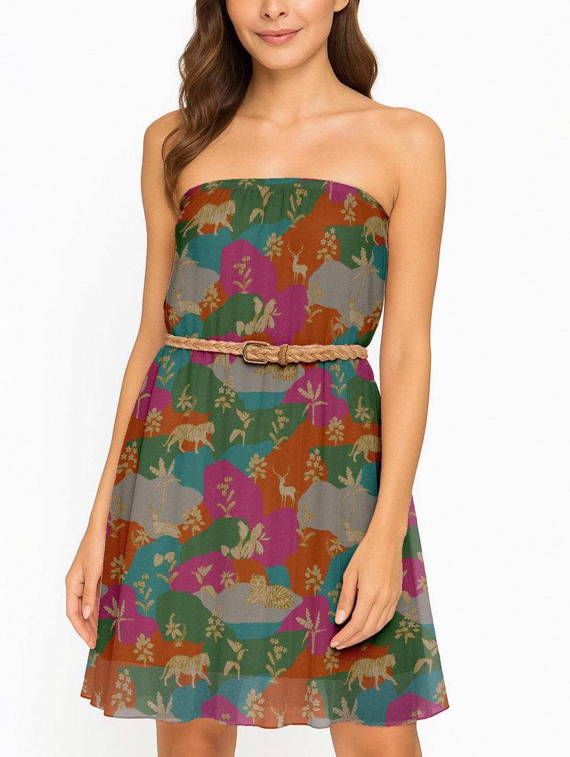 women printed high rise maxi flared skirt - 22006350 - Standard Image - 4