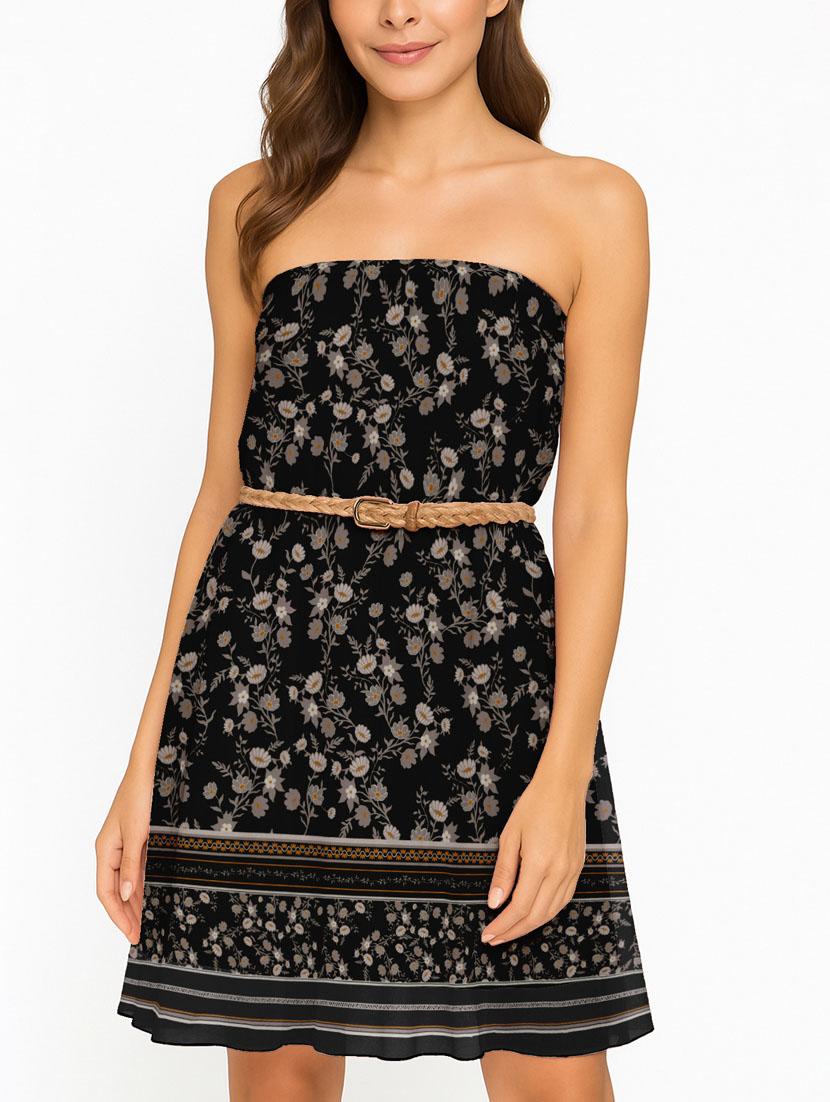 women floral printed high rise maxi flared skirt - 22006351 - Standard Image - 4