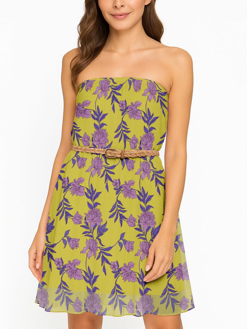 women floral printed high rise maxi flared skirt - 22006352 - Standard Image - 4