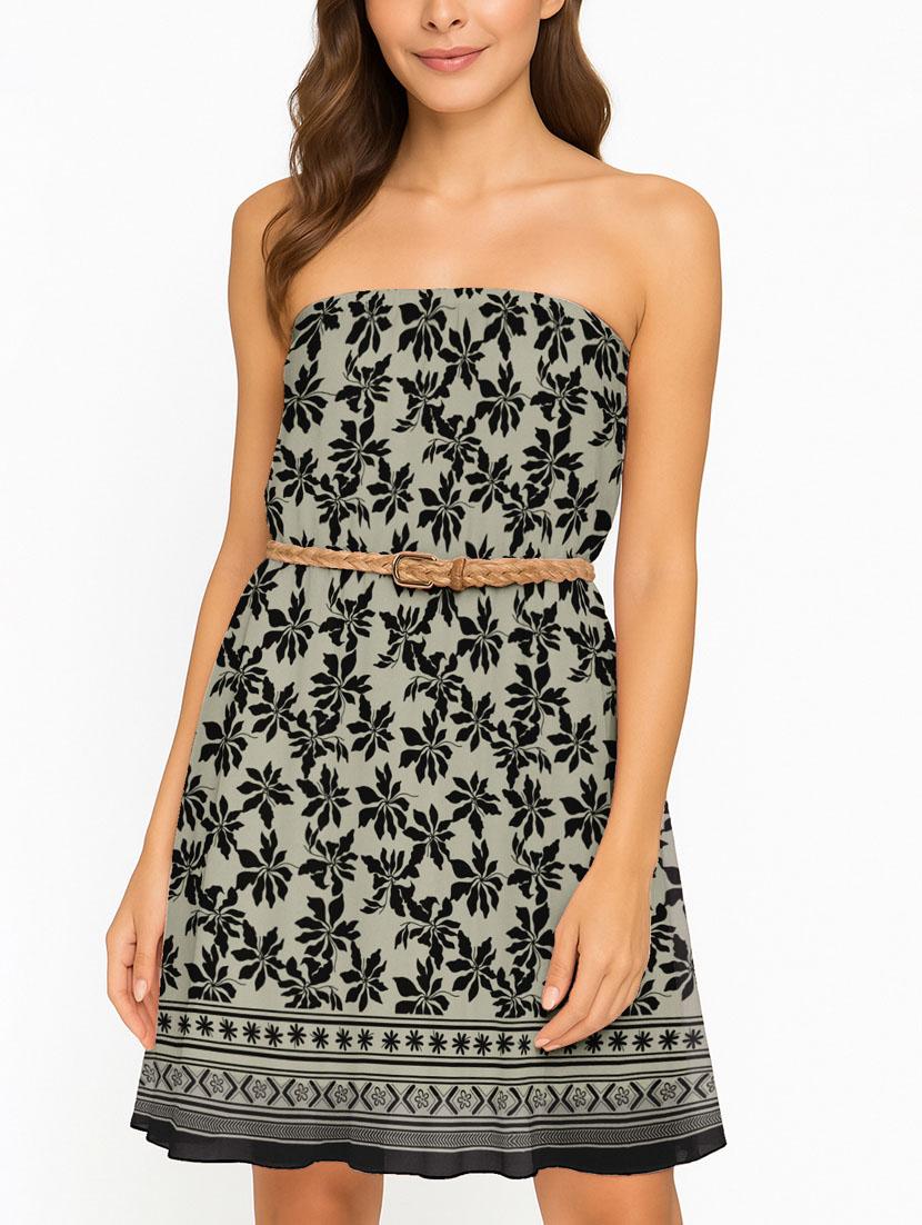 women floral printed high rise maxi flared skirt - 22006357 - Standard Image - 4