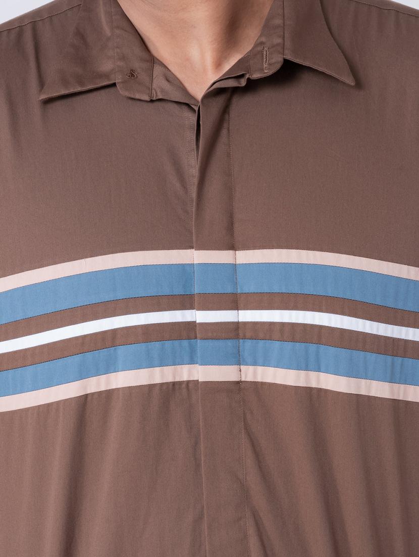 men striped long sleeve regular fit casual shirt - 22006410 - Standard Image - 4