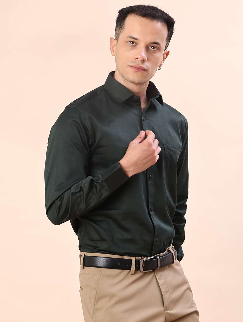 men solid long sleeve regular fit formal shirt - 22006530 -  Standard Image - 1