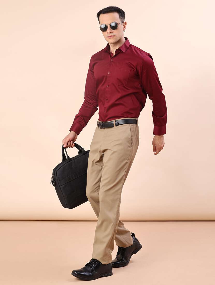 men solid long sleeve regular fit formal shirt - 22006531 -  Standard Image - 4